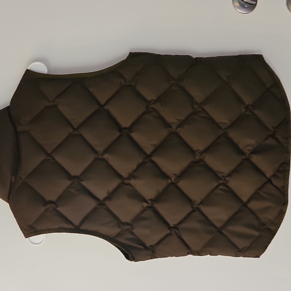 J Crew Down Navy Green Vest - Picture 3 of 4